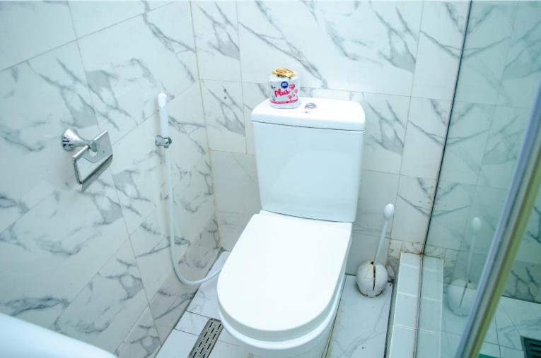 Koupelna v ubytování De Padova Hotel
