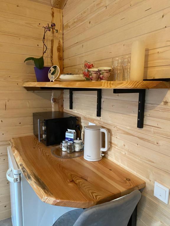 Kuchyň nebo kuchyňský kout v ubytování Chalet Ivanna