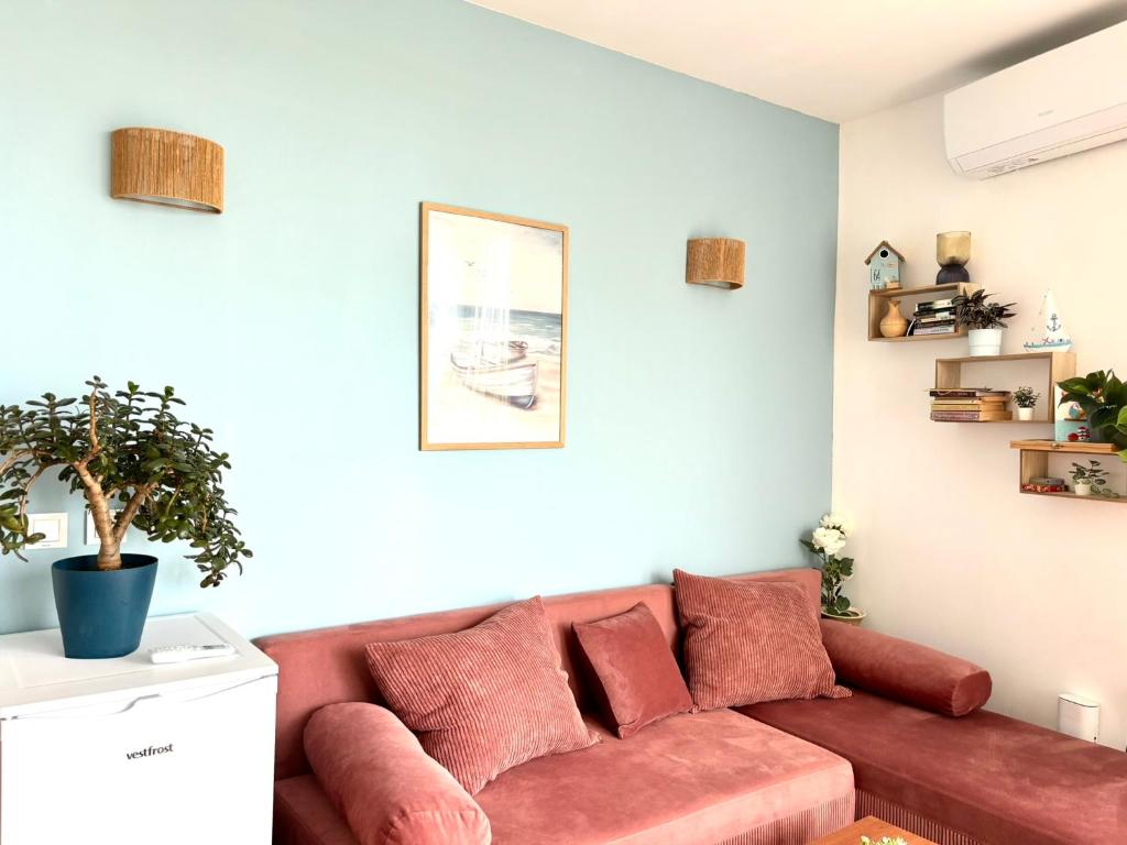 Khu vực ghế ngồi tại Sunny Paradise Apartment