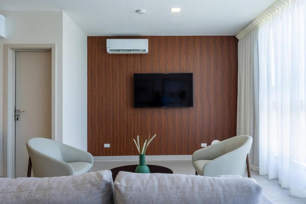 TV a/nebo společenská místnost v ubytování Chic 1-Bedroom Overlooking the Pacific in Panama City