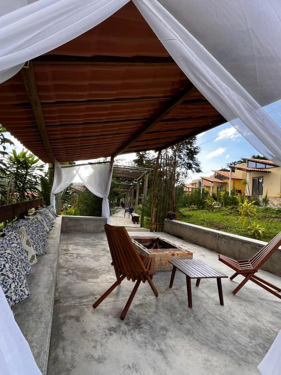 Balkón nebo terasa v ubytování Villas Cocos Chalé Duplo
