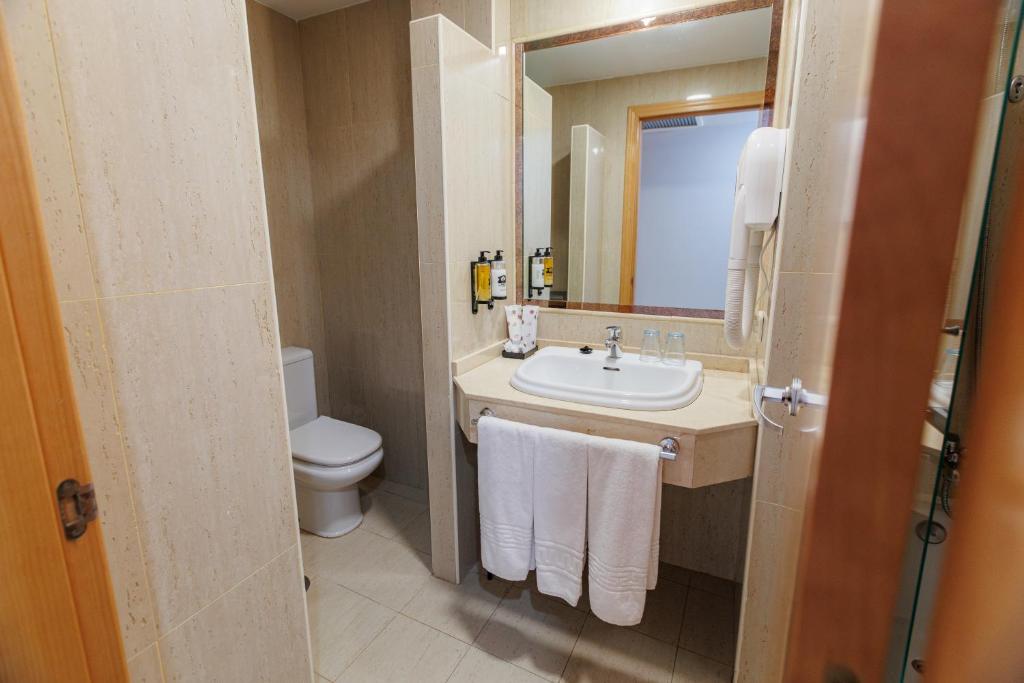 Koupelna v ubytování Hotel Ciudad Cangas de Onis