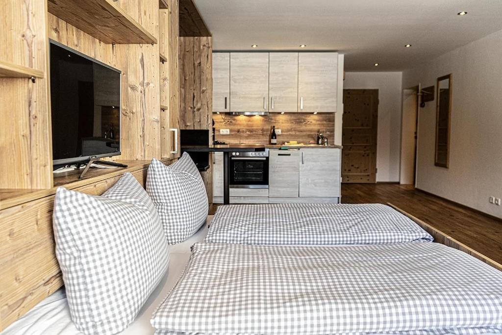 Kuchyň nebo kuchyňský kout v ubytování Steibis Nest für Paare