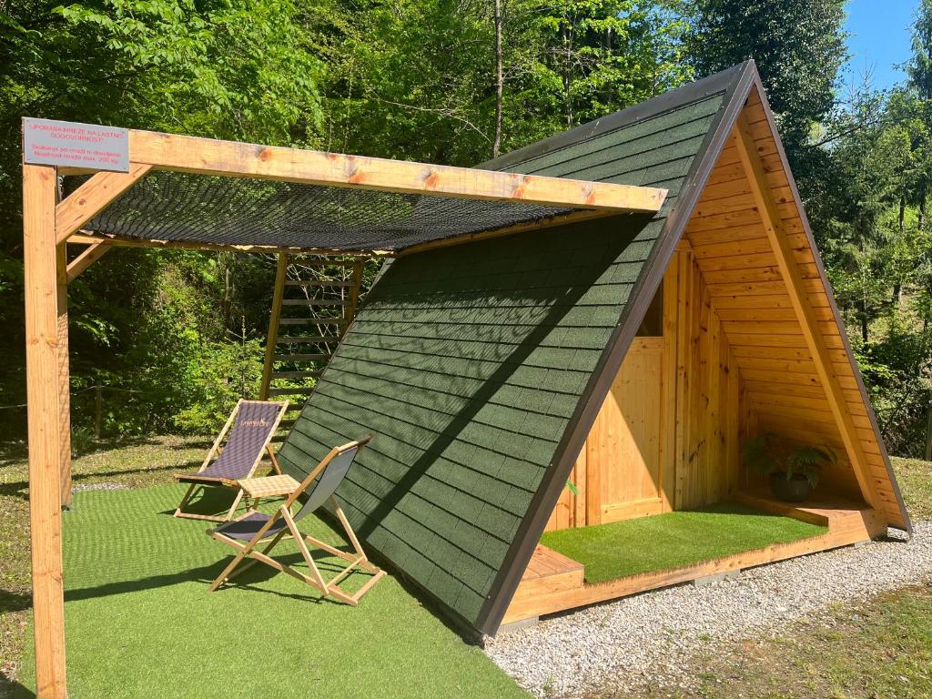 Zahrada ubytování Glamping Lamperček