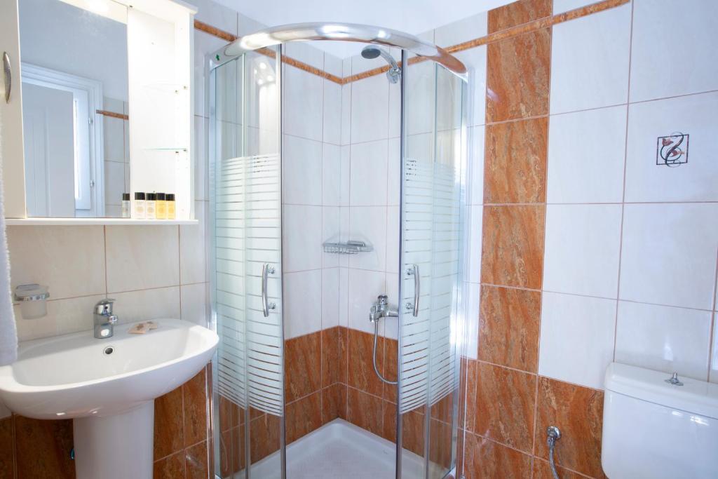 Kúpeľňa v ubytovaní Pantazis Studios in Agios Nikitas