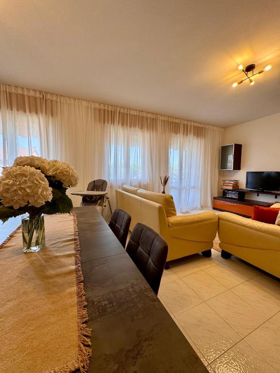 TV a/nebo společenská místnost v ubytování Garda Lake Holiday Apartments quadrilocale