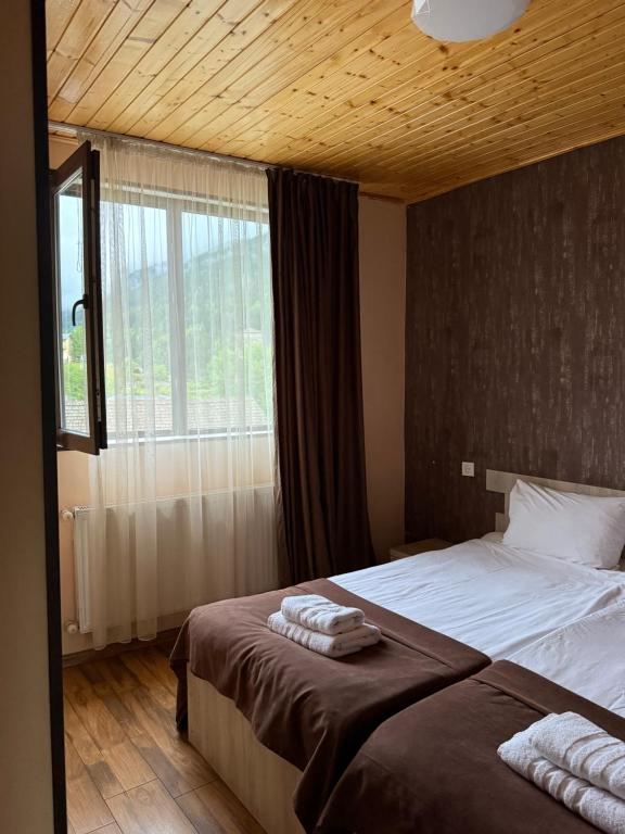 Postel nebo postele na pokoji v ubytování Hotel Svanseti
