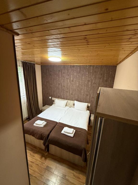 Postel nebo postele na pokoji v ubytování Hotel Svanseti
