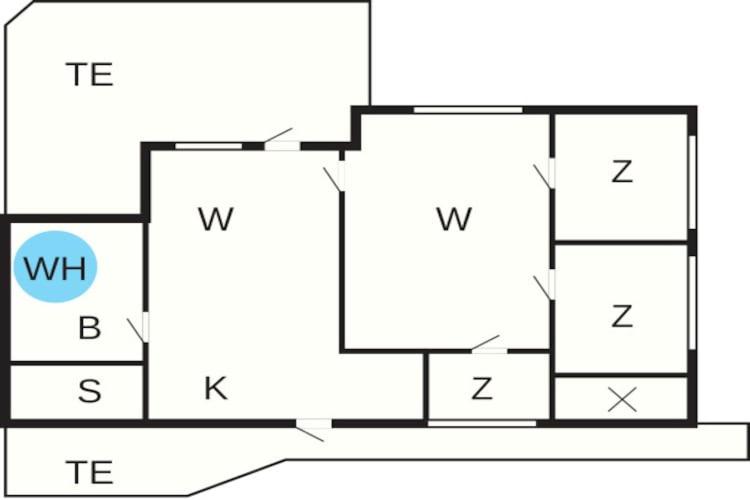 Půdorys ubytování 6 person holiday home in Fanø-By Traum