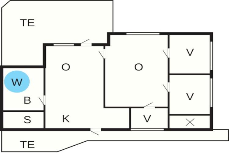 Půdorys ubytování 6 person holiday home in Fanø-By Traum