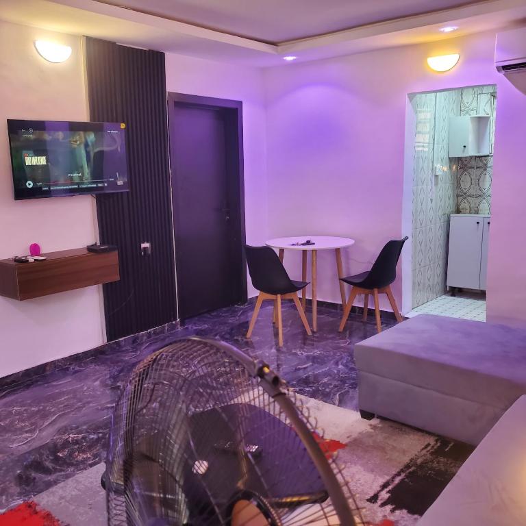 TV a/nebo společenská místnost v ubytování WELTONS Apartment BABA YUSUF