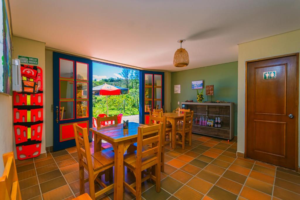 Kuchyň nebo kuchyňský kout v ubytování Hotel Bambu Guatape