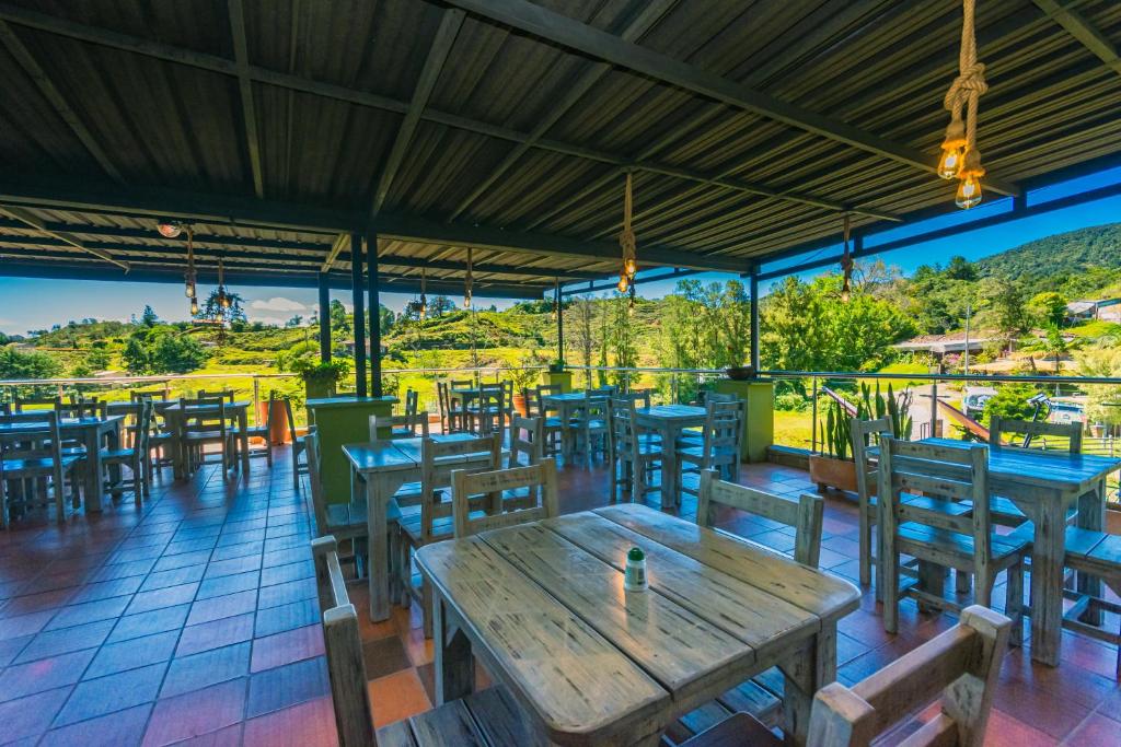 Restaurace v ubytování Hotel Bambu Guatape