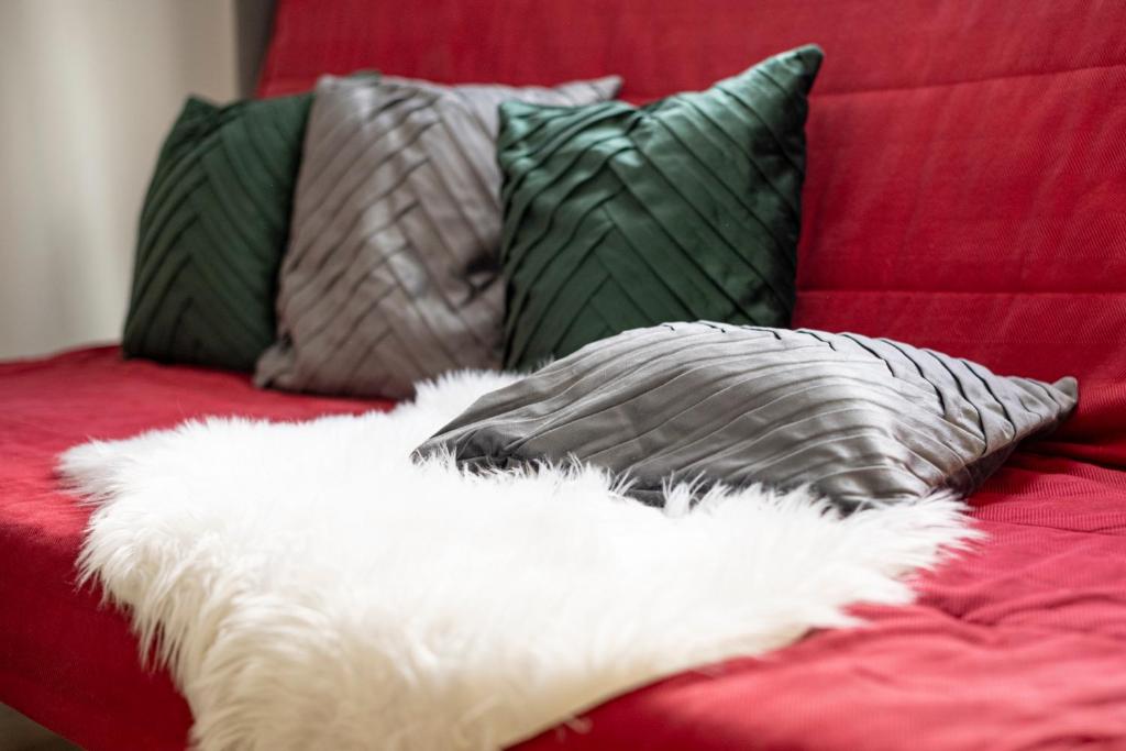 Ένα ή περισσότερα κρεβάτια σε δωμάτιο στο Flat at border suisse