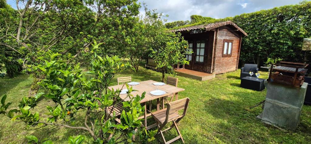 Zahrada ubytování Parque de Campismo Rural Quinta das Laranjeiras