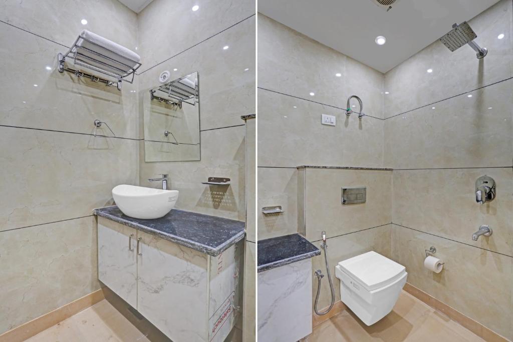 Koupelna v ubytování Hotel O Mannat Bhera Enclave