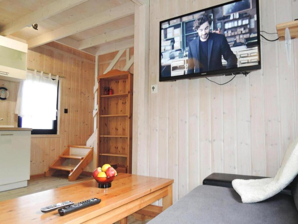 Televízia a/alebo spoločenská miestnosť v ubytovaní holiday home in Nowe Warpno