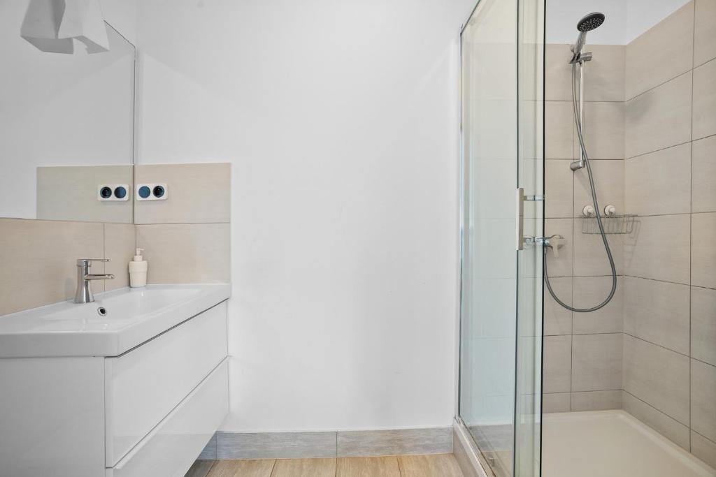 Koupelna v ubytování Sport Rooms I Chodakowska Warszawa