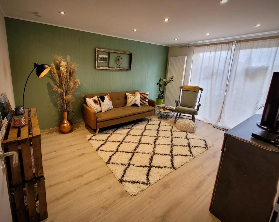 Χώρος καθιστικού στο Ferienwohnung *Traumschleife Marienberg*