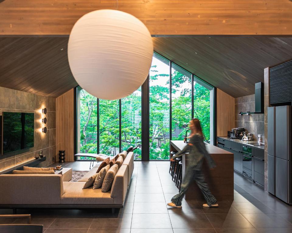 Kuchyň nebo kuchyňský kout v ubytování Hakuba Hibiku Chalet by Jade Group