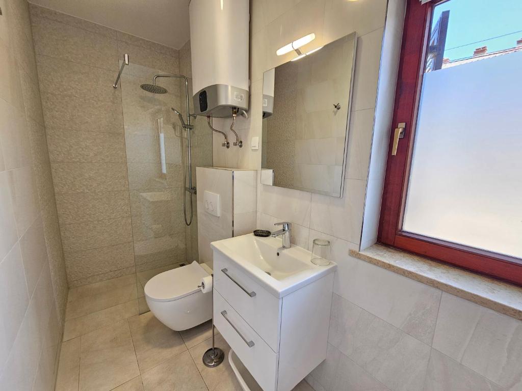 Koupelna v ubytování DAMIR - apartment with Jacuzzi