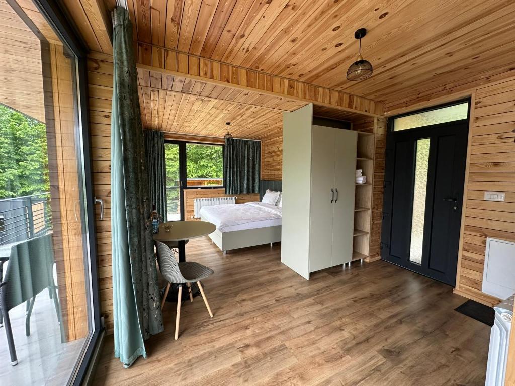 Voodi või voodid majutusasutuse Panoramic Kub Sucevita toas