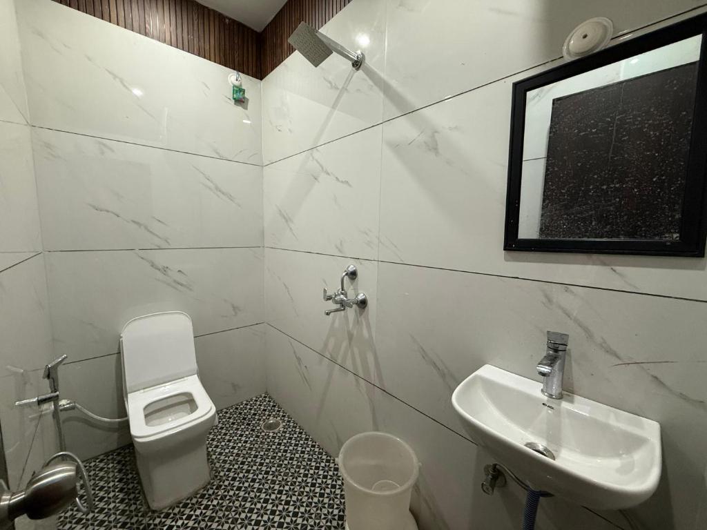 Koupelna v ubytování Hotel Pear