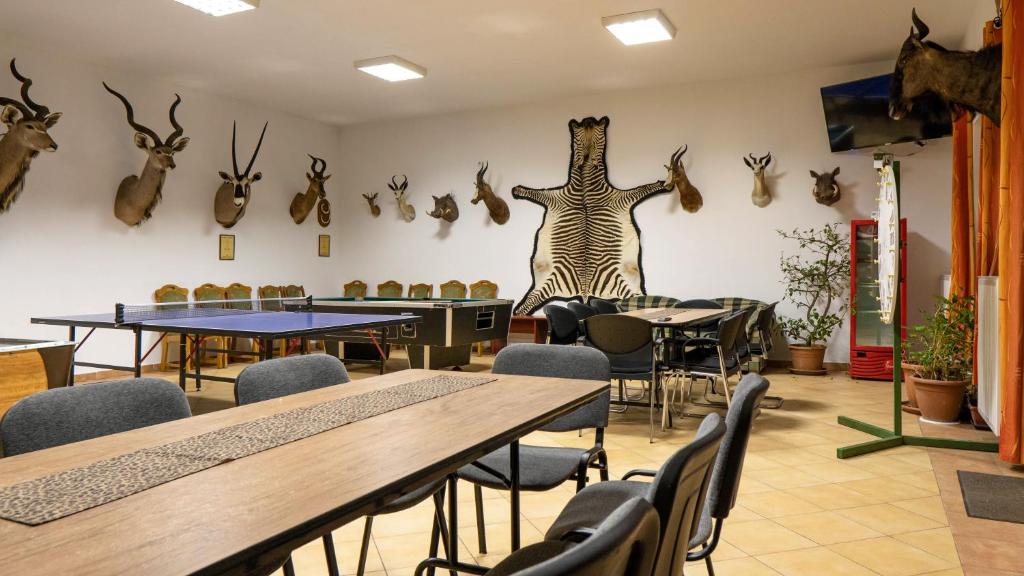TV a/nebo společenská místnost v ubytování Rókabérc Vadászház Hotel