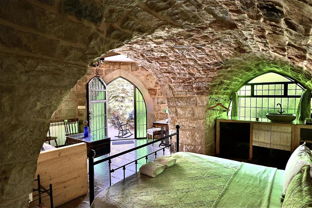 Posezení v ubytování Stone Cellars
