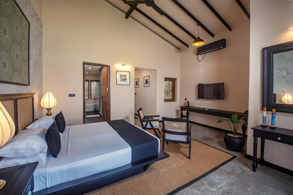 Postel nebo postele na pokoji v ubytování Ceylon Breeze Sigiriya