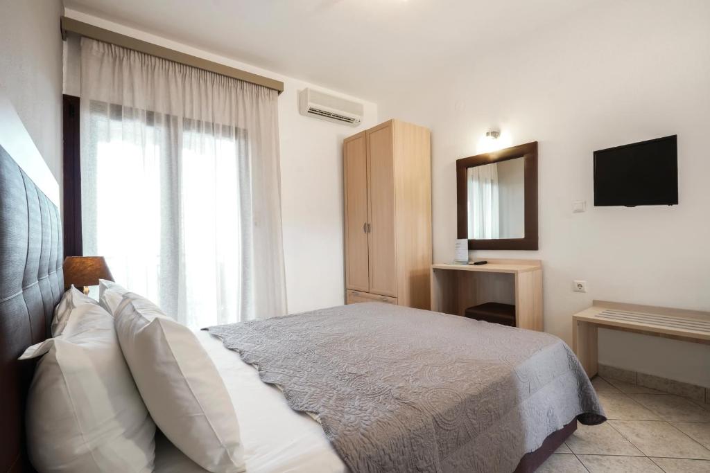 Postel nebo postele na pokoji v ubytování Panorama Dream studios apartments