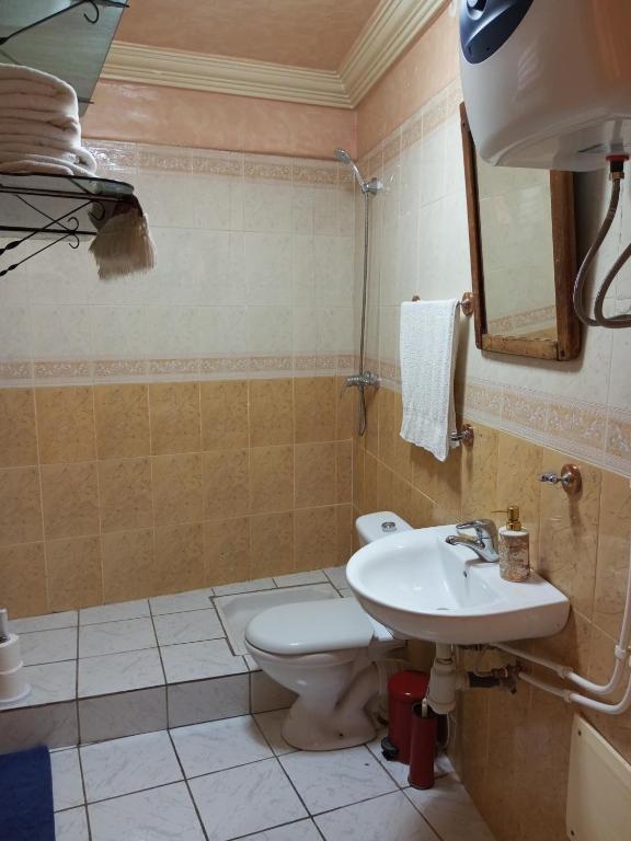 Koupelna v ubytování Riad Lahbiba