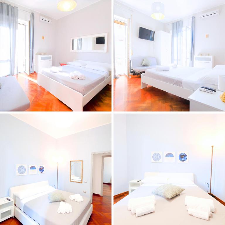 Posteľ alebo postele v izbe v ubytovaní Central Station and City Rooms Link "13 Apartment" Amalfi Coast , Salerno