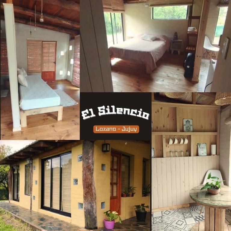 a collage of four pictures of a house at El Silencio 2 - Quebrada - Lozano - Yala - Jujuy in Lozano