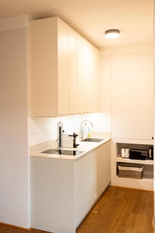 Kuchyň nebo kuchyňský kout v ubytování Útulný apartmán v srdci Krkonoš se saunou