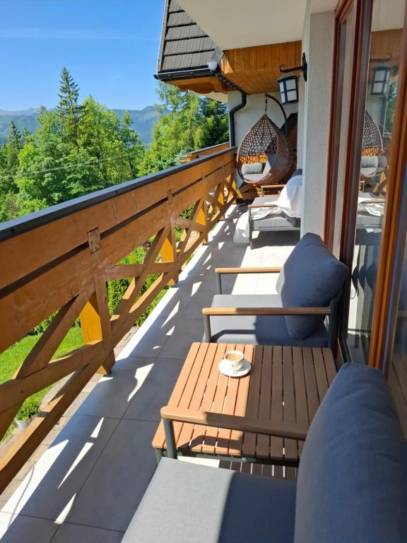 Balkón alebo terasa v ubytovaní Apartament Gaia