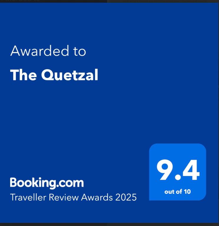Certifikát, hodnocení, plakát nebo jiný dokument vystavený v ubytování The Quetzal