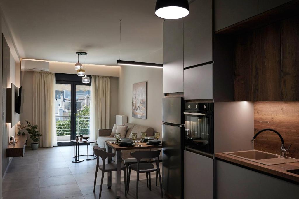 Η κουζίνα ή μικρή κουζίνα στο Elektra Luxury Apartment II
