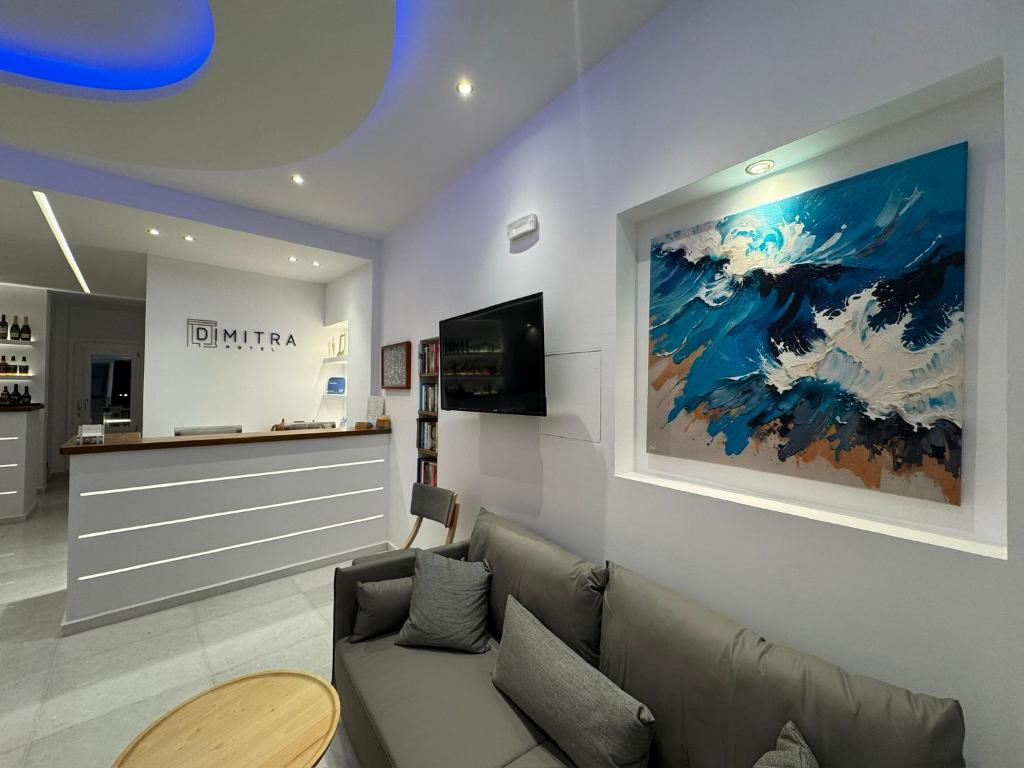 TV a/nebo společenská místnost v ubytování Dimitra Hotel