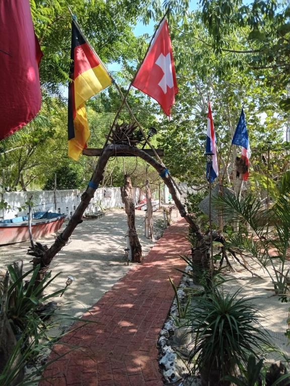 Zahrada ubytování Casa Jade Ecobungalows Las coloradas