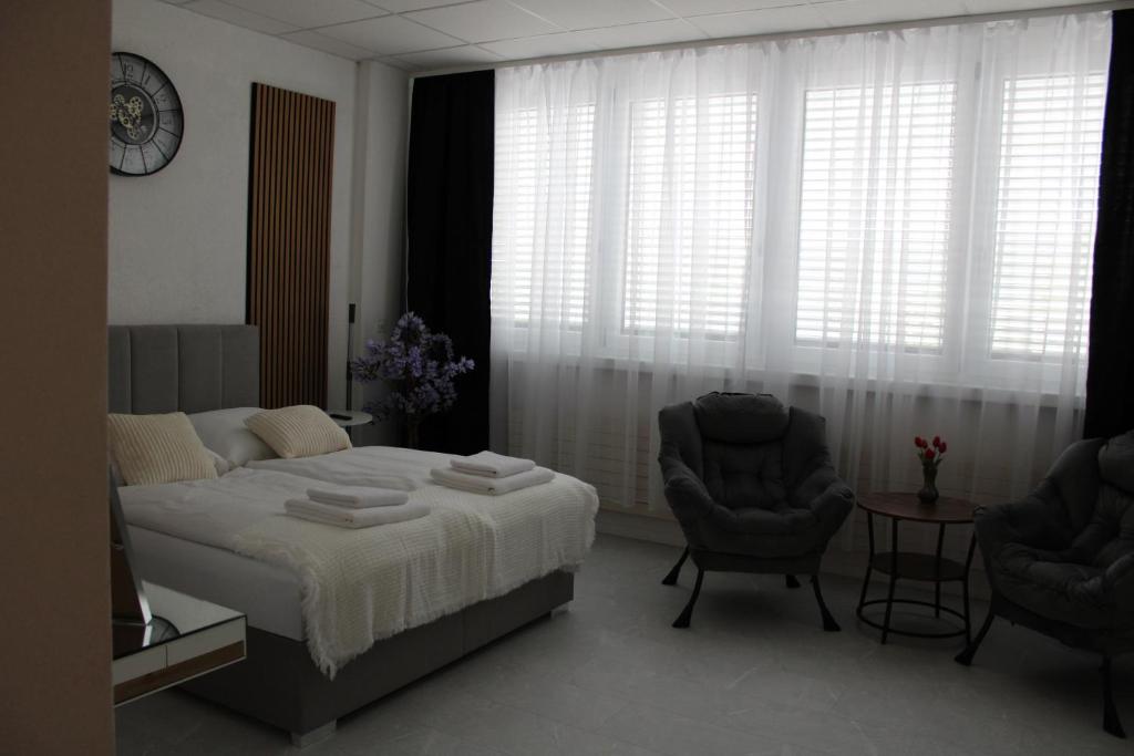Postel nebo postele na pokoji v ubytování Résidence Appartment Gebenstorf