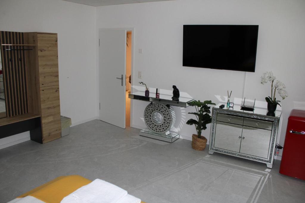 TV a/nebo společenská místnost v ubytování Résidence Appartment Gebenstorf
