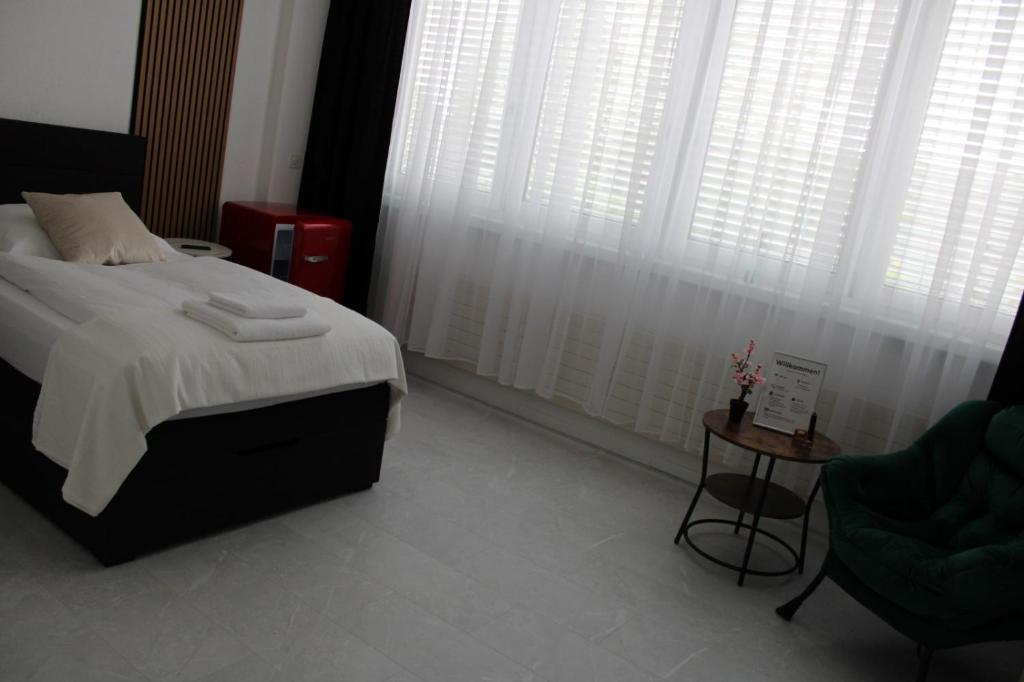 Postel nebo postele na pokoji v ubytování Résidence Appartment Gebenstorf