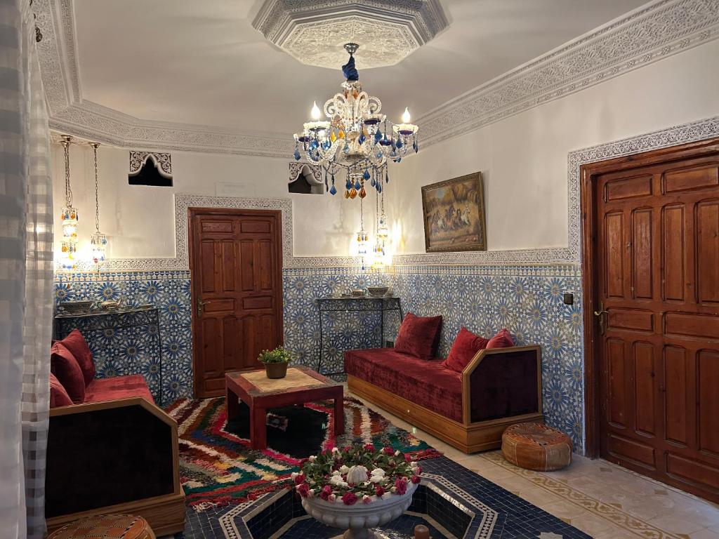 Area soggiorno di Villa DALIA Route Ourika en Exclusivité