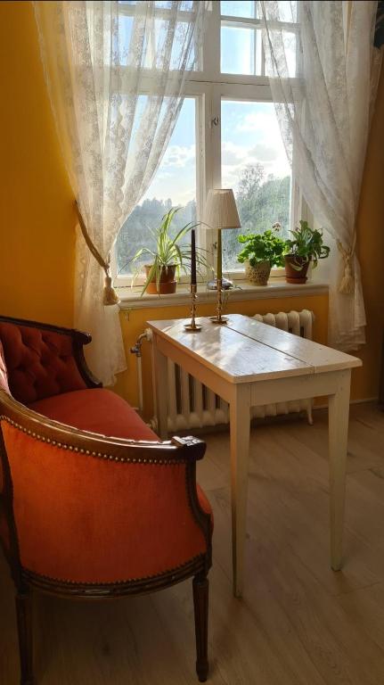 Posezení v ubytování Blombacka bruks väg 12