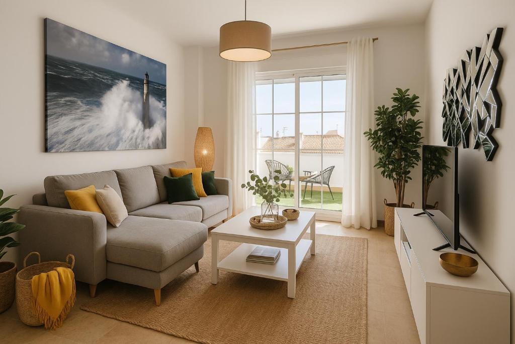 Posedenie v ubytovaní Small Oasis Nelson Mandela Apartment with sea view, two bedrooms, parking, terrace and pool