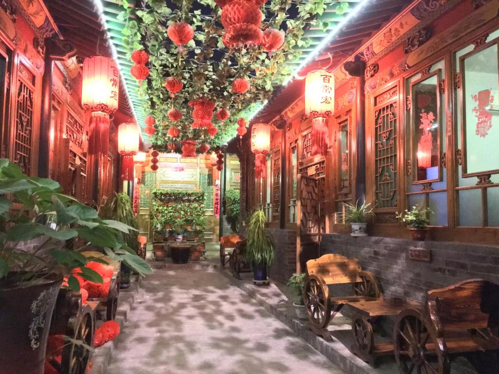 Posezení v ubytování Pingyao Baichanghong Inn