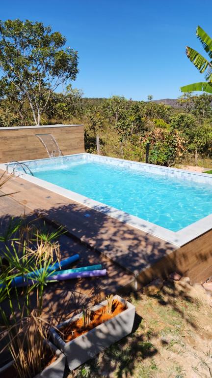 Bazén v ubytování Bangalô São Jorge - Ecohospedagem Canto da Coruja nebo v jeho okolí