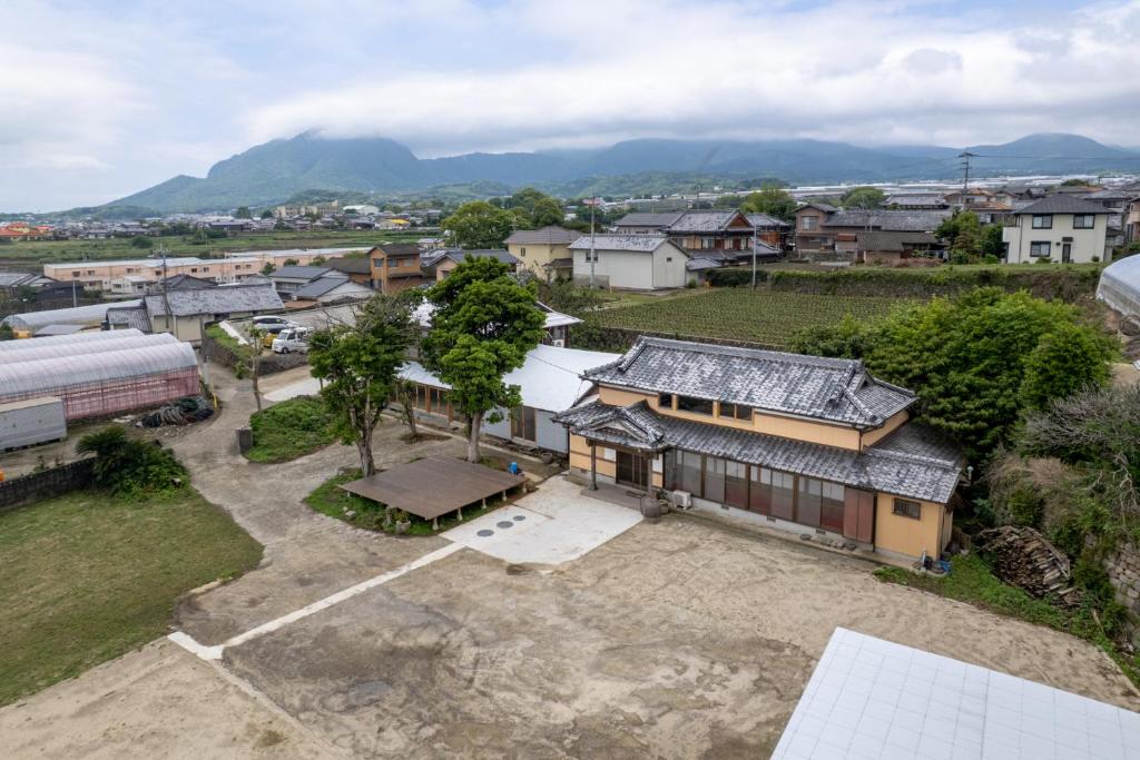 an aerial view of a village with a building at ブラボーワールド in Shimabara