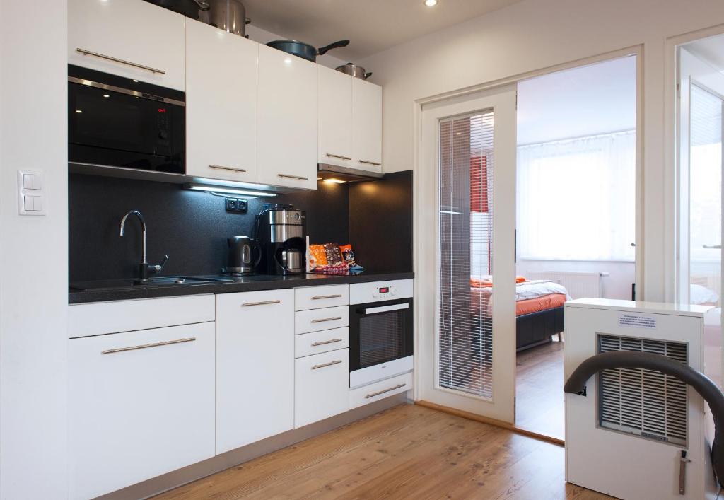 Kuchyň nebo kuchyňský kout v ubytování Best Residence Expo